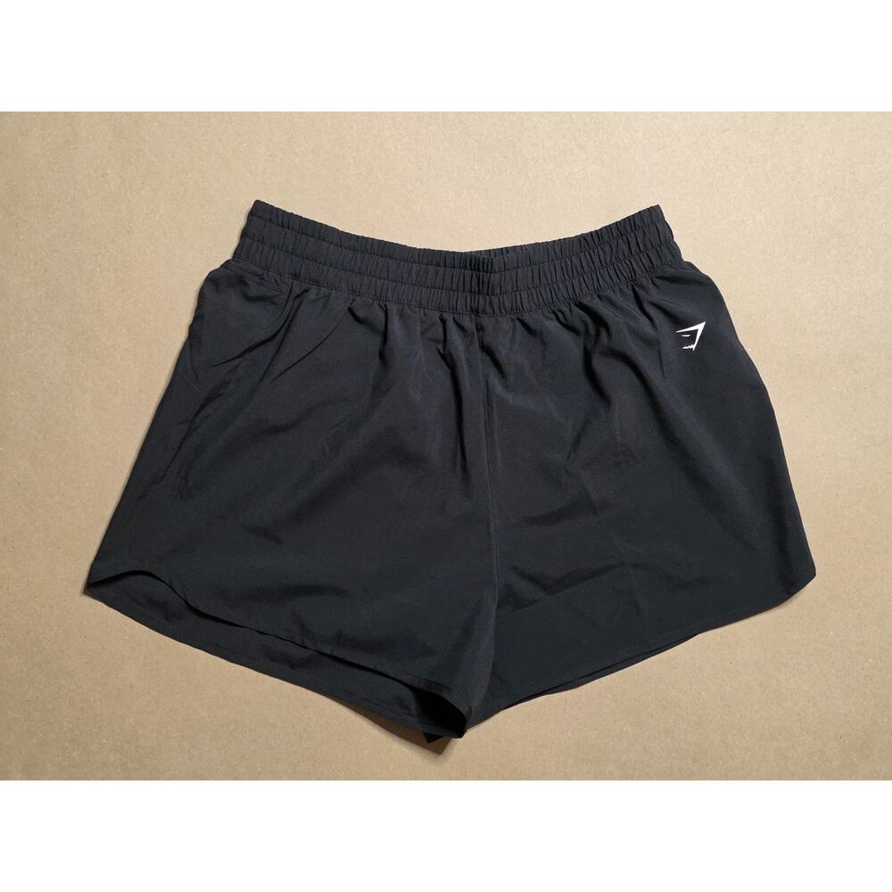 Gymshark Shorts Womens Medium Black 3” Countour Gym Lifting B8A9W Loose Fit